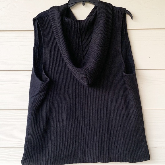 NWT COLDWATER CREEK HOODED BLACK VEST SZ 2X - Picture 2 of 3